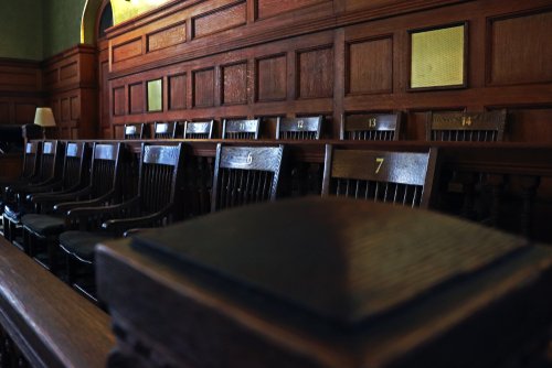 jury chairs in courtroom