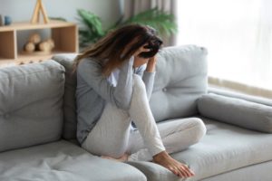 woman struggles with anxiety triggers