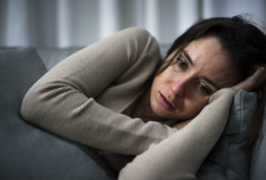 woman struggles with depression