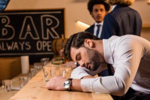 man blacks out from drinking alcohol