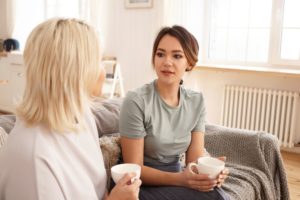 woman learns strategies to communicate better in recovery