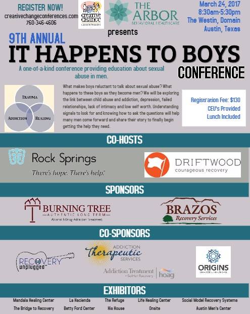 flyer for 9th annual it happens to boys conference