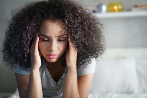 woman in anxiety treatment program